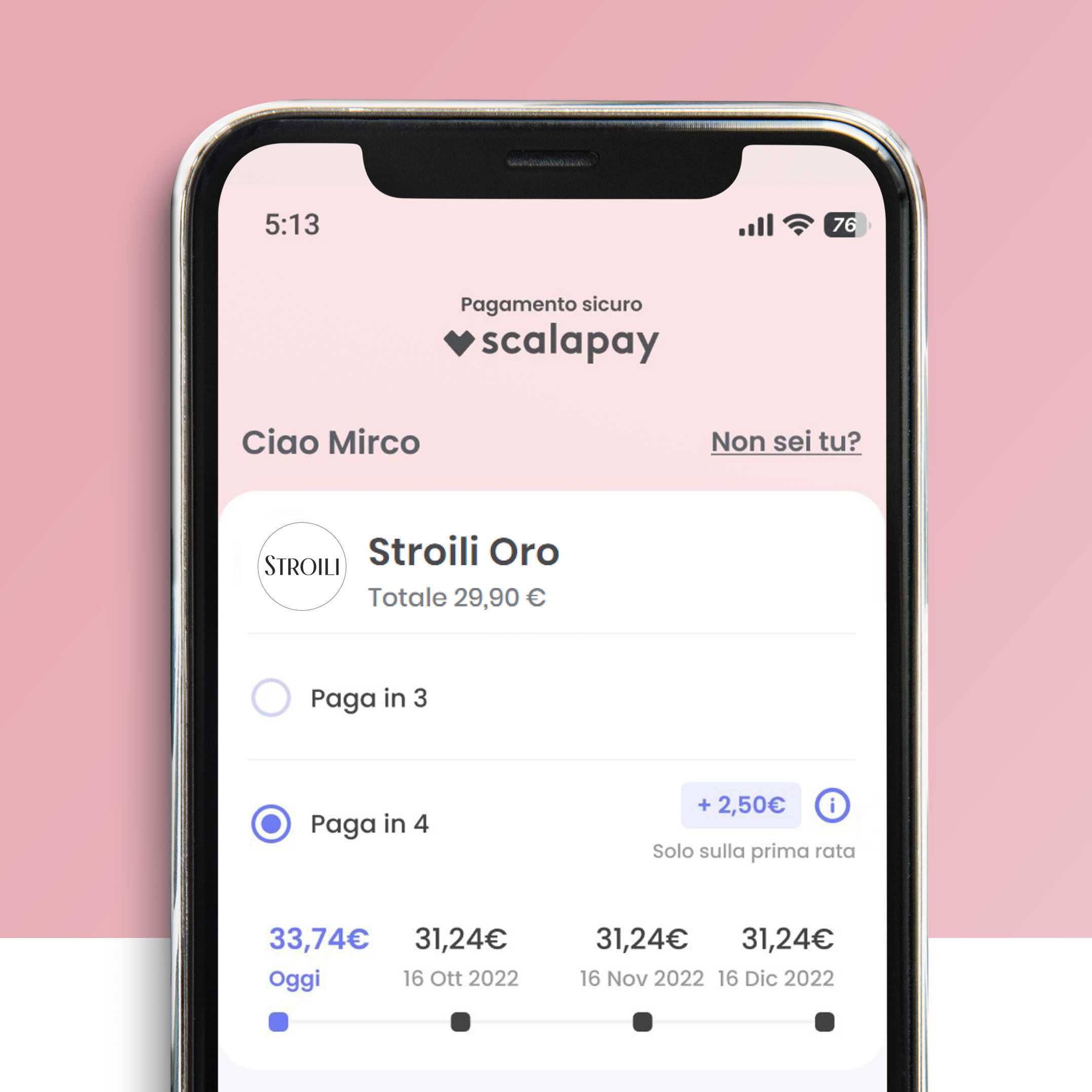 Paga in 3 comode rate