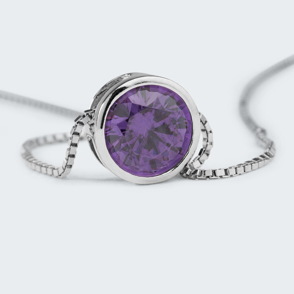 Collana Punto Luce Silver Rainbow Argento Rodiato Cubic Zirconia