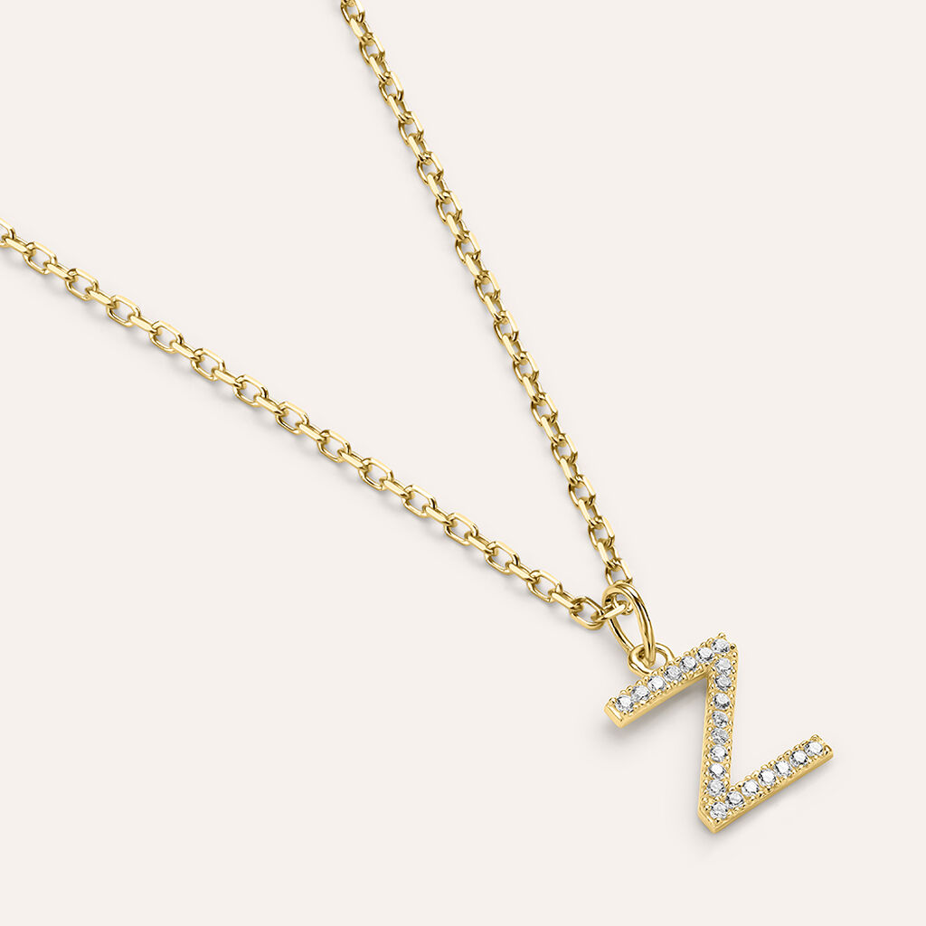 Pendente Po&egrave;me Oro Giallo Cubic Zirconia