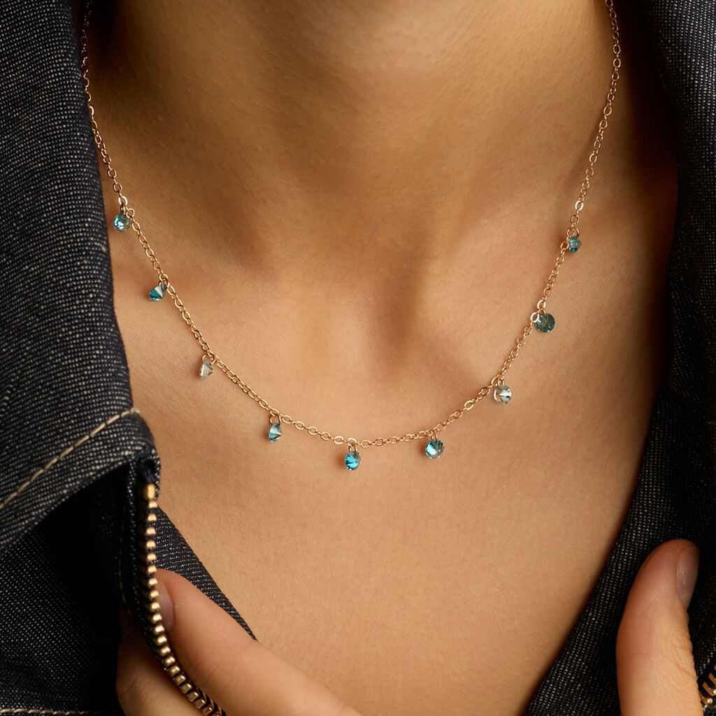 Collana Multi Punto Luce Golden Dream Placcato Oro Giallo Cubic Zirconia