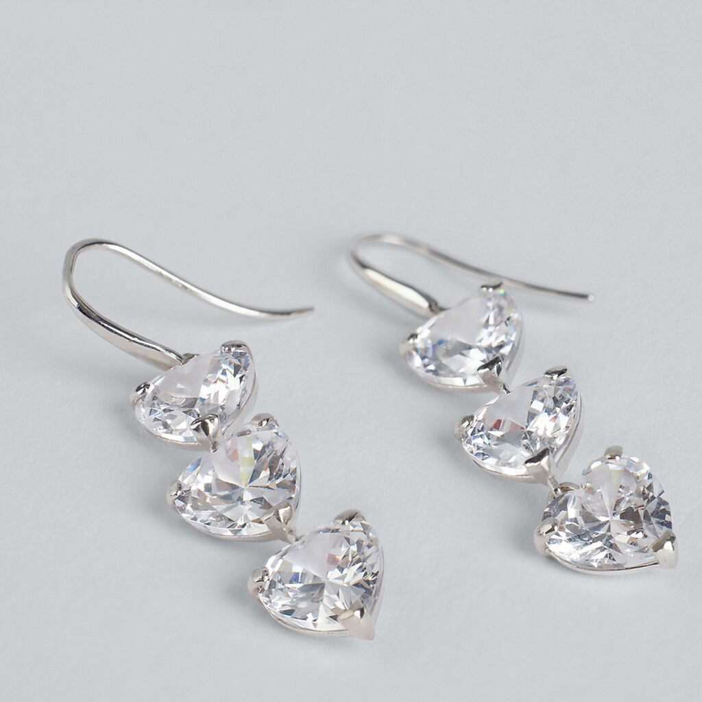 Orecchini Pendenti Claire Oro Bianco Cubic Zirconia - Orecchini Pendenti Donna | Stroili