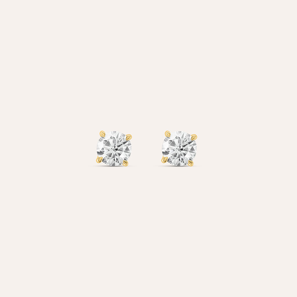 Orecchini Lobo Punto Luce Claire Oro Giallo Cubic Zirconia - Orecchini a Lobo Donna | Stroili