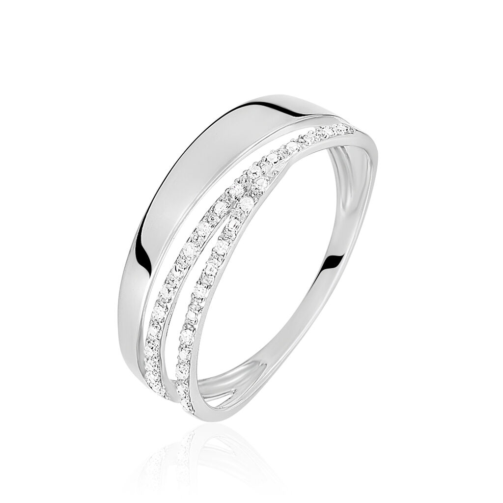 Anello Fascia Sophia Oro Bianco Diamante - Anelli con Pietre Donna | Stroili