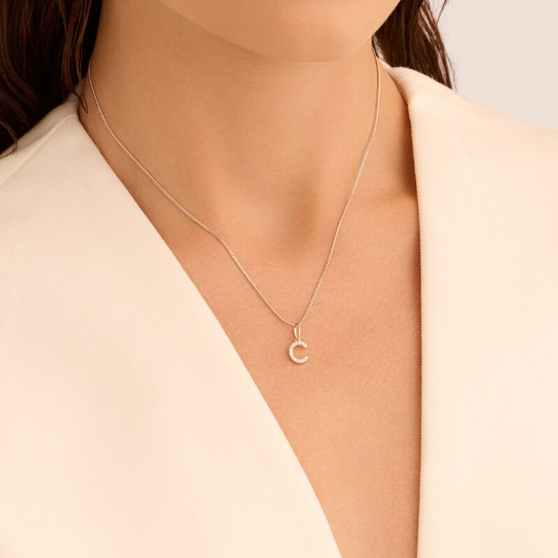 Pendente Sophia Oro Bianco Diamante - Ciondoli Donna | Stroili