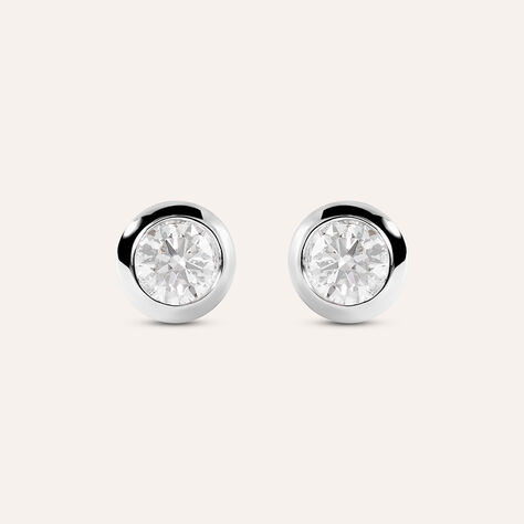Orecchini Lobo Punto Luce Grace Oro Bianco Diamante - Orecchini a Lobo Donna | Stroili