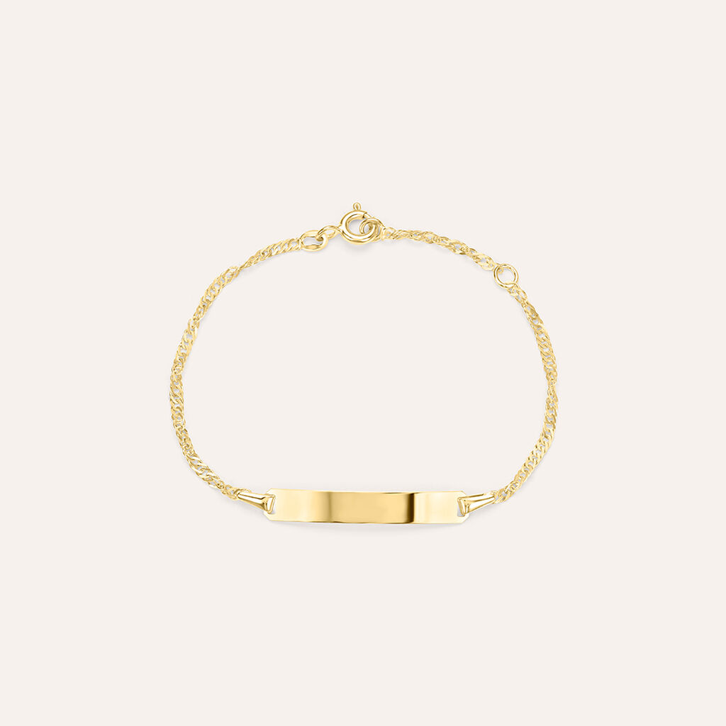 Bracciale Con Targhetta Religious Gold Oro Giallo