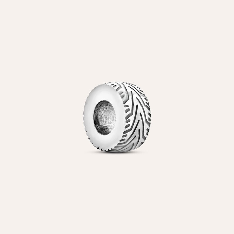 Bead Essential Code Acciaio Bicolore Bianco / Nero - Beads Uomo | Stroili
