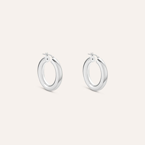 Orecchini A Cerchio Silver Collection Argento Rodiato - Orecchini a Cerchio Donna | Stroili