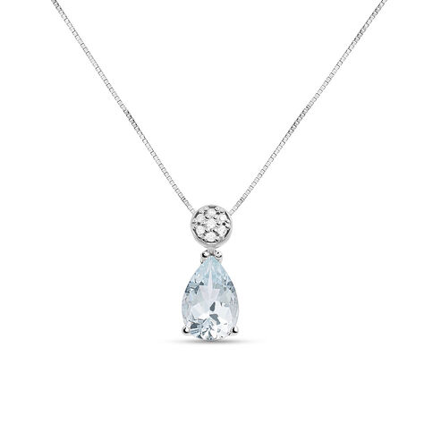 Collana Acquamarina Oro Bianco Acquamarina Diamante - Collane Donna | Stroili
