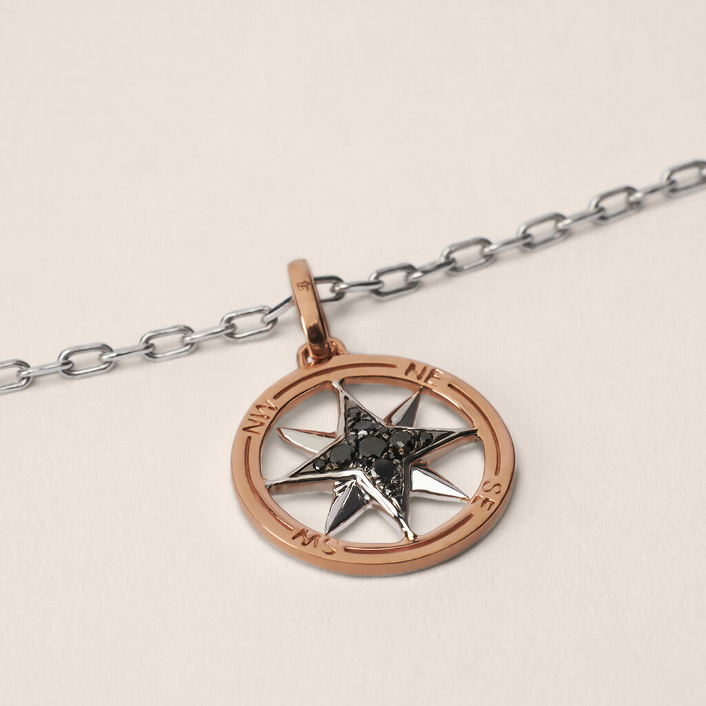 Pendente L'homme Diamant Oro Bicolore Diamante