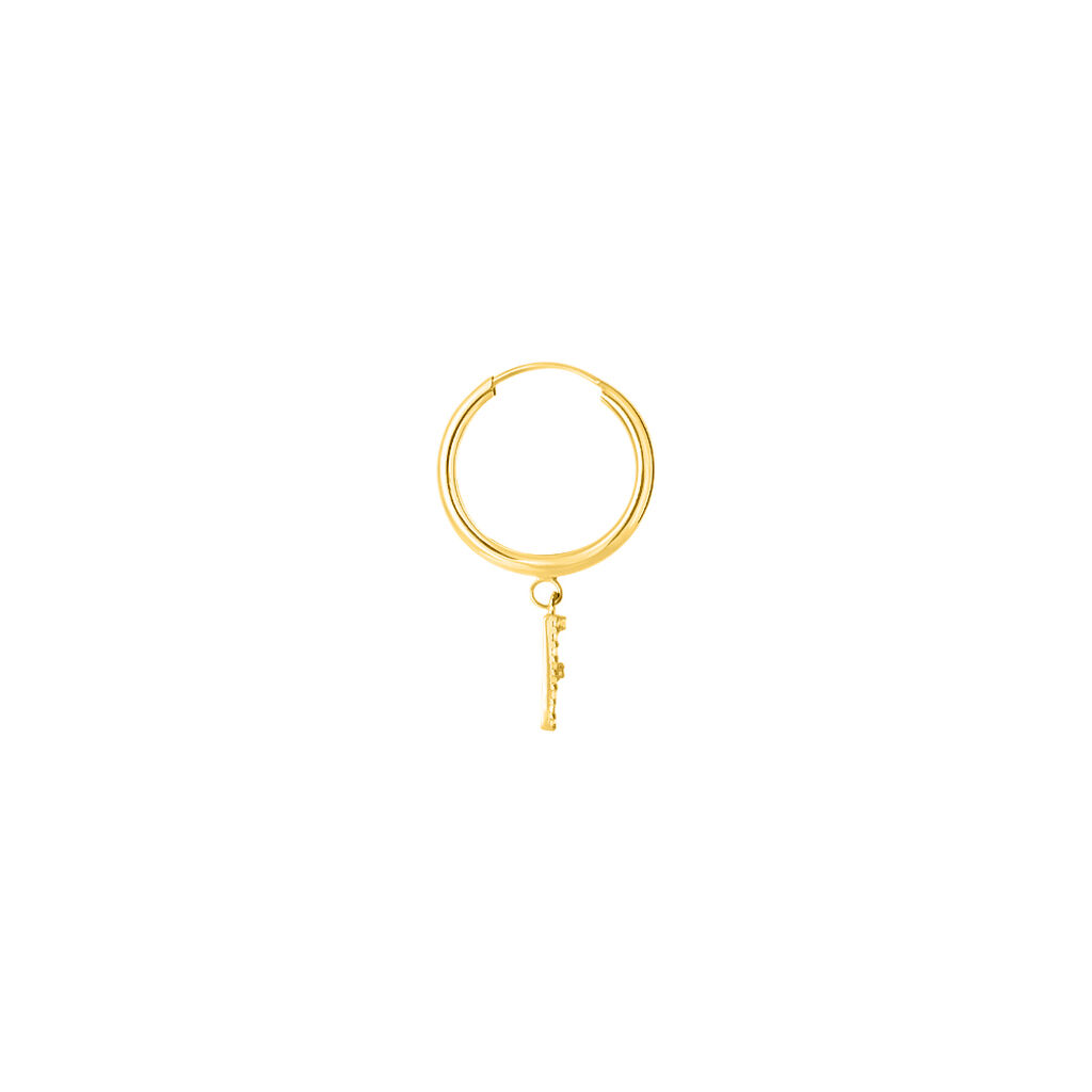 Mono Orecchino A Cerchio Toujours Oro Giallo Cubic Zirconia - Mono Orecchino Donna | Stroili