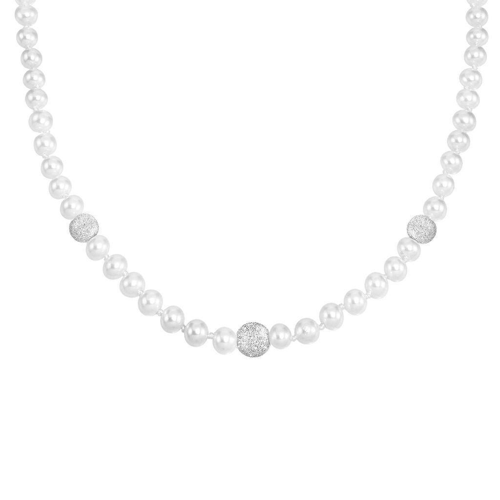 Stroili - Collana Silver Pearls Argento Rodiato Perla sintentica