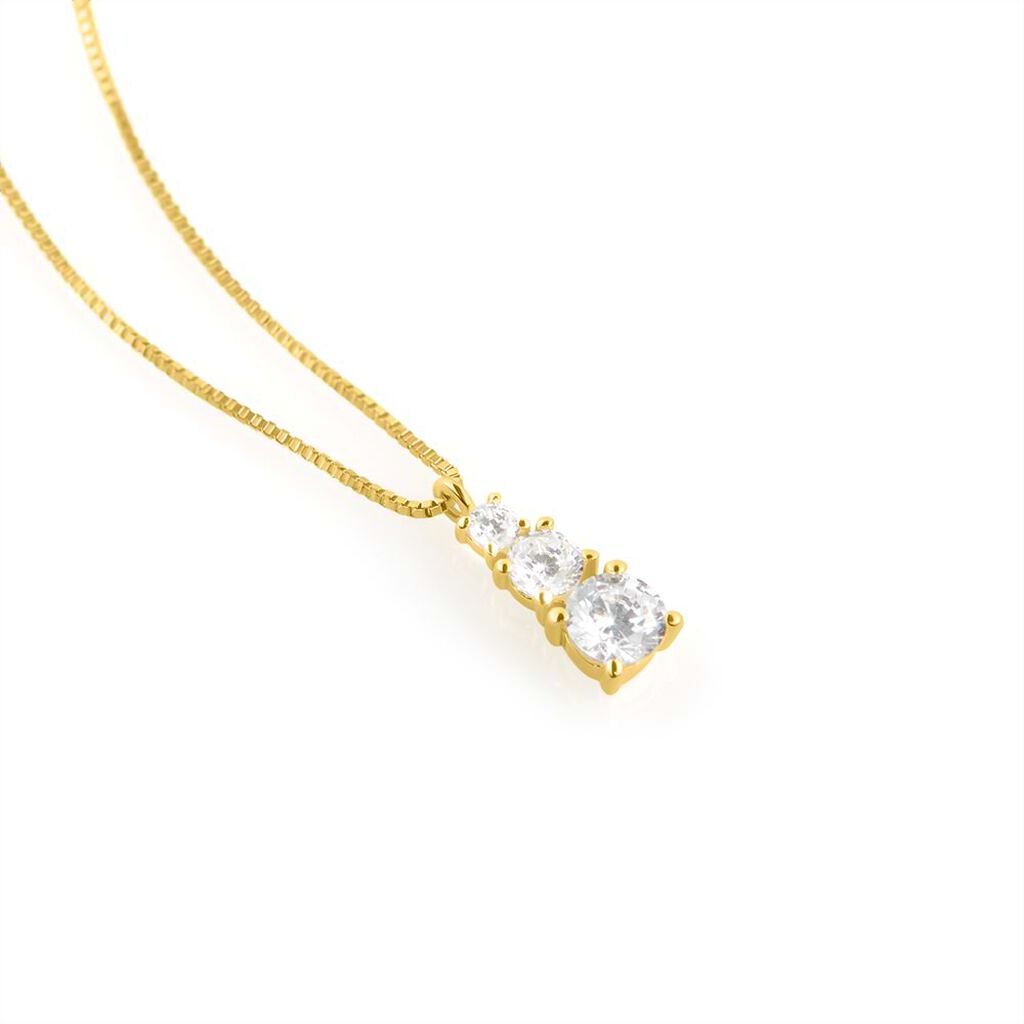 Collana Trilogy Claire Oro Giallo Cubic Zirconia - Collane Donna | Stroili