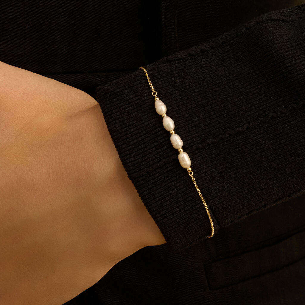 Bracciale Gabrielle Oro Giallo Perla D'Acqua Dolce