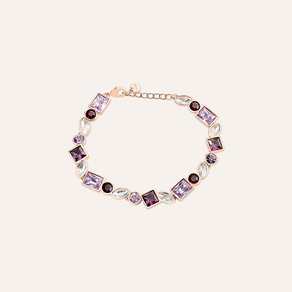 Bracciale Violet Ottone Rosa Cristallo
