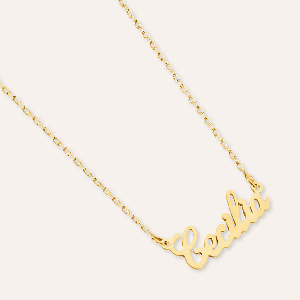 Collana Cecilia Gold Names Oro Giallo
