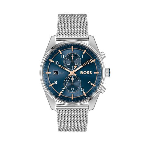 Orologio Al Quarzo Hugo Boss Skytraveller 1514149 - Orologi a Maglia Milanese Uomo | Stroili