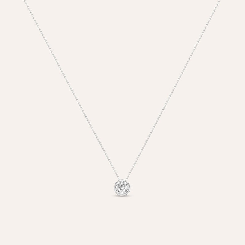 Collana Punto Luce Claire Oro Bianco Cubic Zirconia - Collane Punto Luce Donna | Stroili