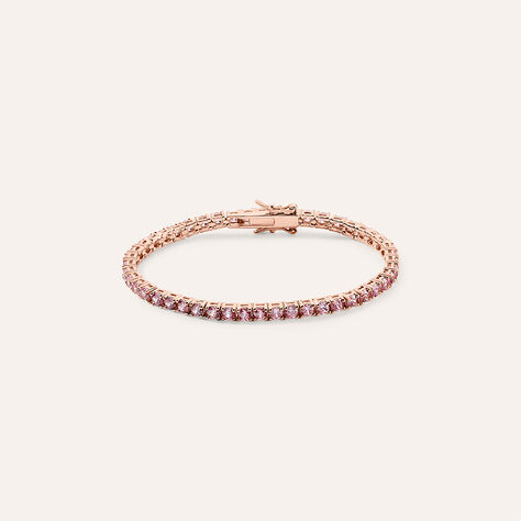 Bracciale Tennis Silver Rainbow Argento Rosa Cubic Zirconia - Bracciali Tennis Donna | Stroili