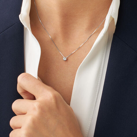 Collana Punto Luce Firmamenti Oro Bianco Diamante - Collane Punto Luce Donna | Stroili