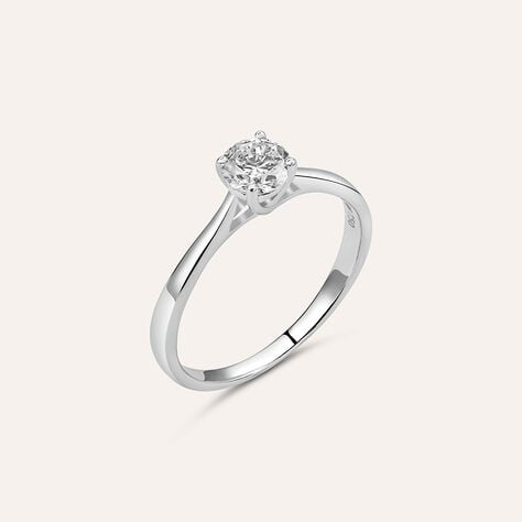 Anello Solitario Diamade Oro Bianco Diamante Lab-Grown - Anelli con Pietre Donna | Stroili