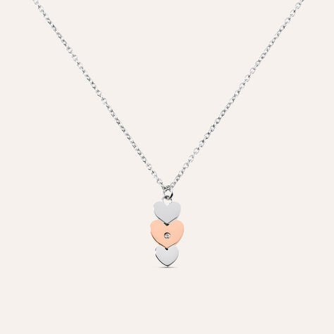Collana Lady Chic Acciaio Bicolore Bianco / Rosa Cristallo - Collane Donna | Stroili