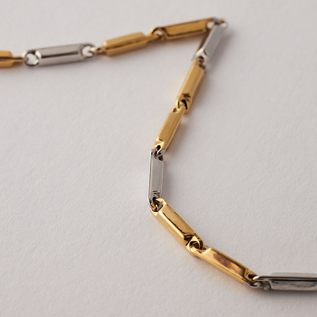 Bracciale Catena L'homme Or Oro Bicolore - Bracciali Uomo | Stroili