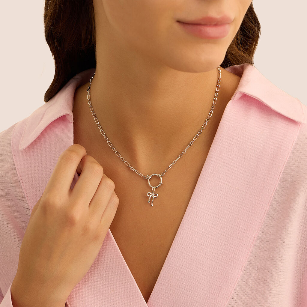 Pendente Fiocco Love Beats Argento Rodiato