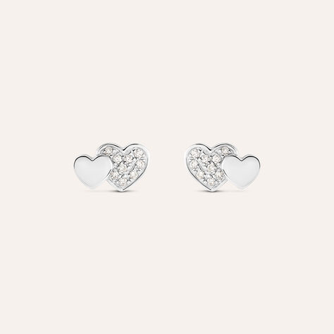 Orecchini Lobo Sophia Oro Bianco Diamante - Orecchini a Lobo Donna | Stroili