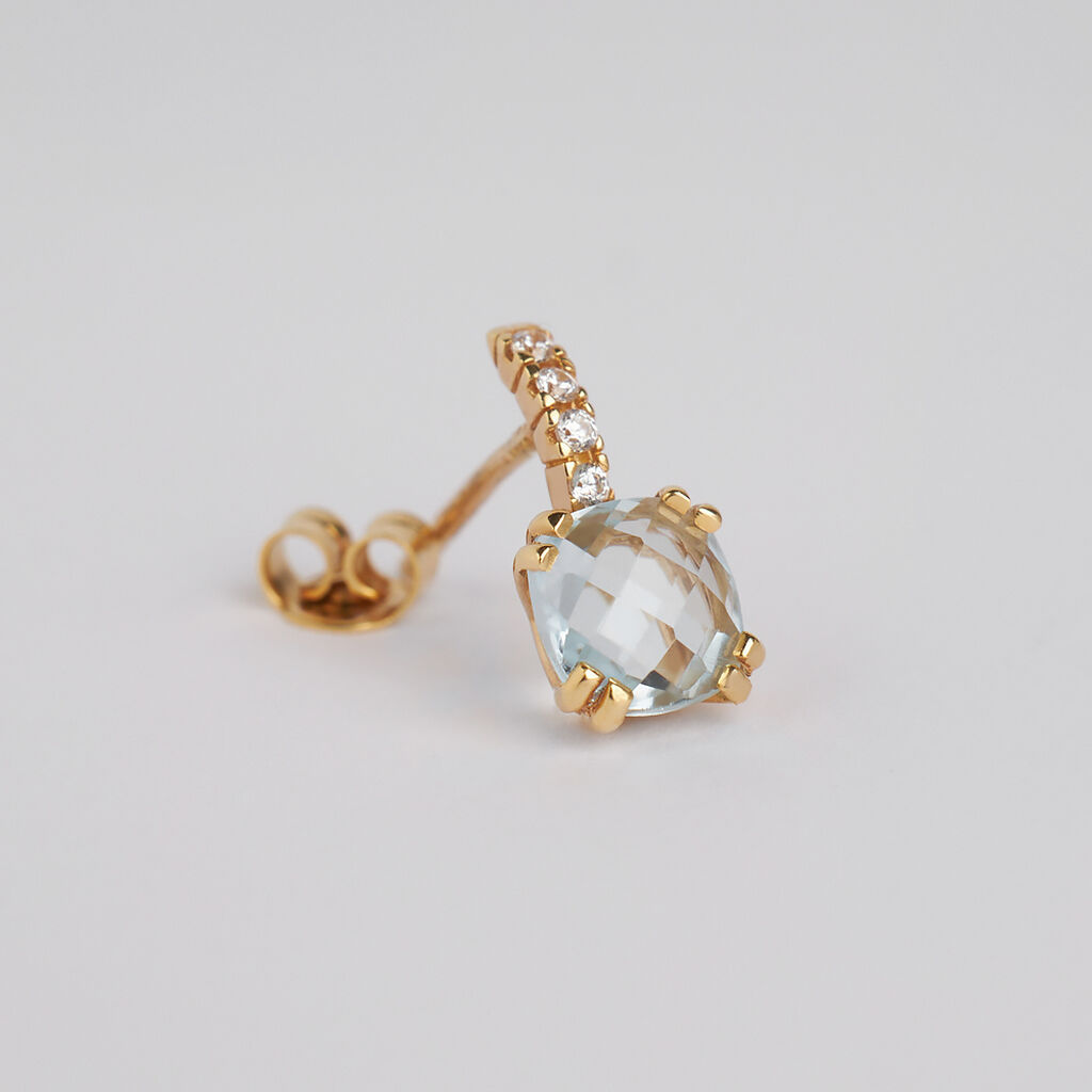Orecchini Lobo Punto Luce Amélie Oro Giallo Topazio Cubic Zirconia - Orecchini a Lobo Donna | Stroili