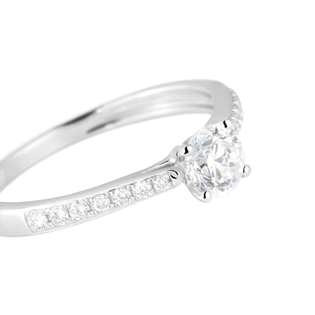 Anello Solitario Diamade Oro Bianco Diamante Lab-Grown - Anelli con Pietre Donna | Stroili
