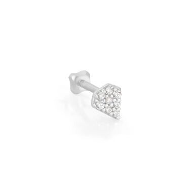 Piercing Orecchio Bon Ton Oro Bianco Cubic Zirconia