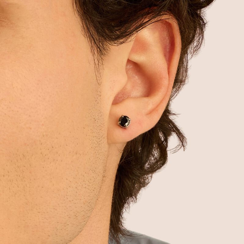 Mono Orecchino Lobo Punto Luce Man Code Acciaio Cubic Zirconia - Mono Orecchino Uomo | Stroili