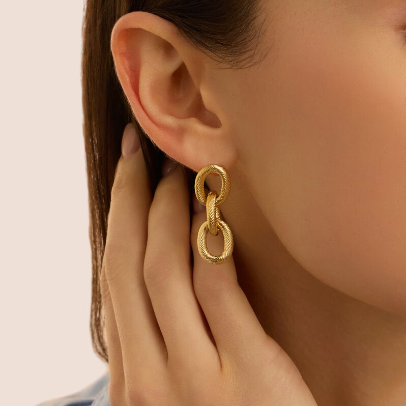 Orecchini Pendenti Radiance Acciaio Dorato - Orecchini Pendenti Donna | Stroili