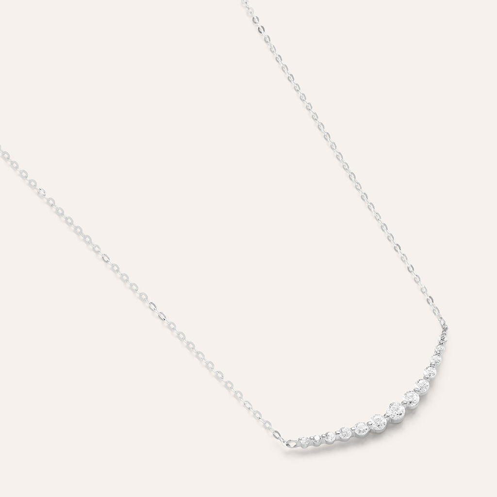 Collana Claire Oro Bianco Cubic Zirconia - Collane Donna | Stroili