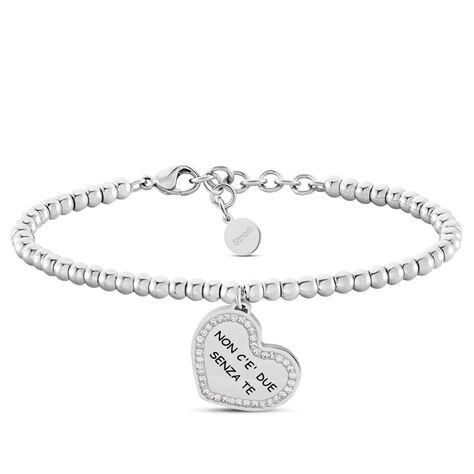 Bracciale Lady Message Acciaio Cristallo - Bracciali Love Donna | Stroili