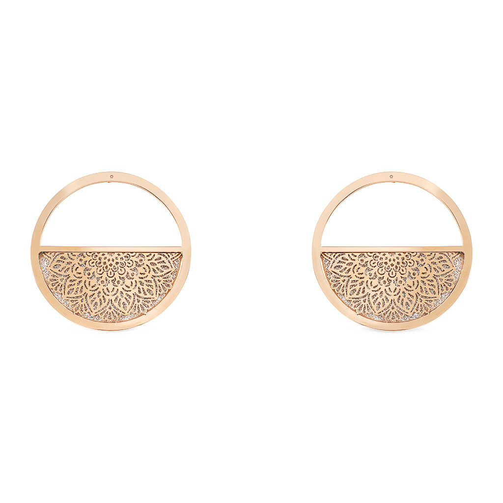 Orecchini Lobo Lady Shine Acciaio Rosa