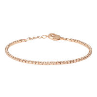 Bracciale Tennis Romantic Shine Metallo Rosa Cristallo