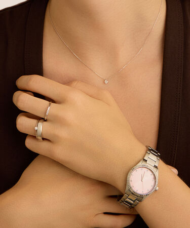 Collana Punto Luce Grace Oro Bianco Diamante