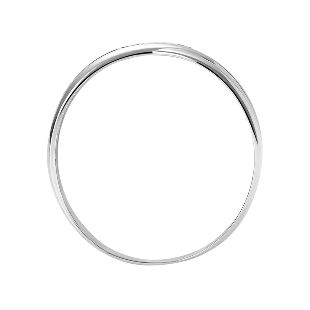Anello Fascia Sophia Oro Bianco Diamante - Anelli a Fascia Larga Donna | Stroili