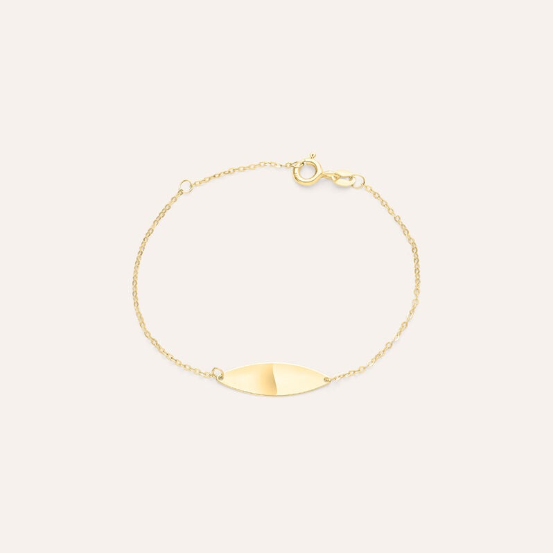 Bracciale Con Targhetta Holy Oro Giallo - Bracciali con Incisione Bambino | Stroili
