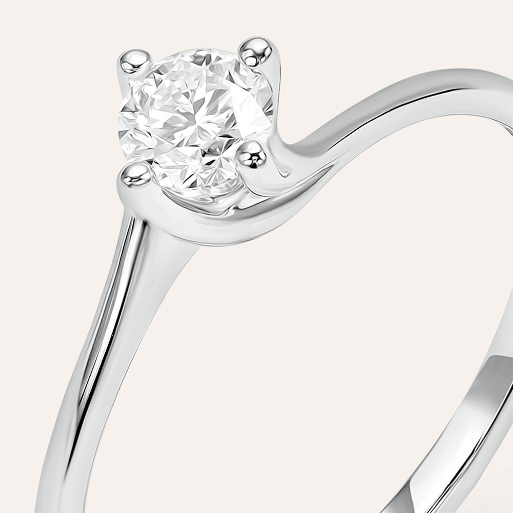 Anello Solitario Valentino Firmamenti Oro Bianco Diamante