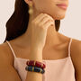 Bangle Elastico Radiance Acciaio Dorato Acrilico Rosso