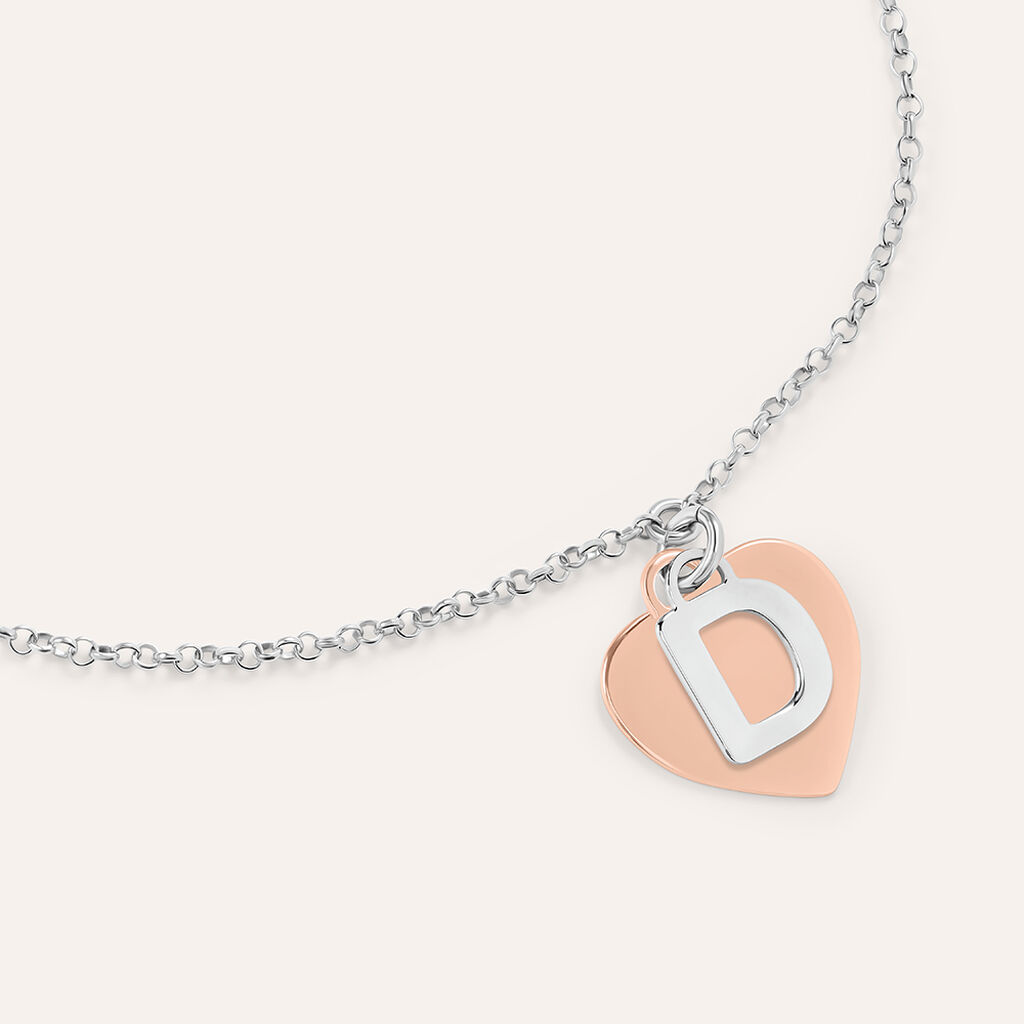 Bracciale Silver Collection Argento Bicolore Bianco / Rosa