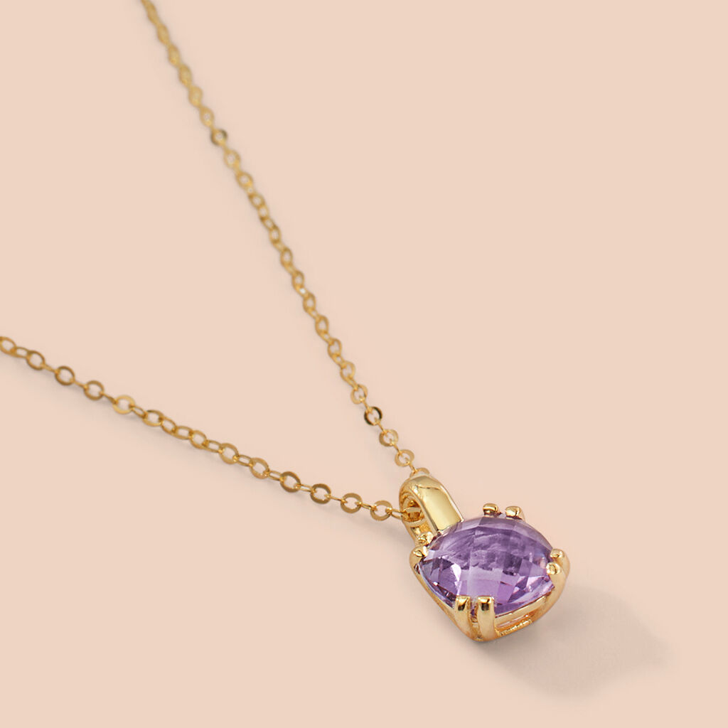 Collana Punto Luce Amélie Oro Giallo Ametista - Collane Punto Luce Donna | Stroili