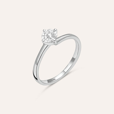 Anello Solitario Valentino Diamade Oro Bianco Diamante Lab-Grown - Anelli con Pietre Donna | Stroili