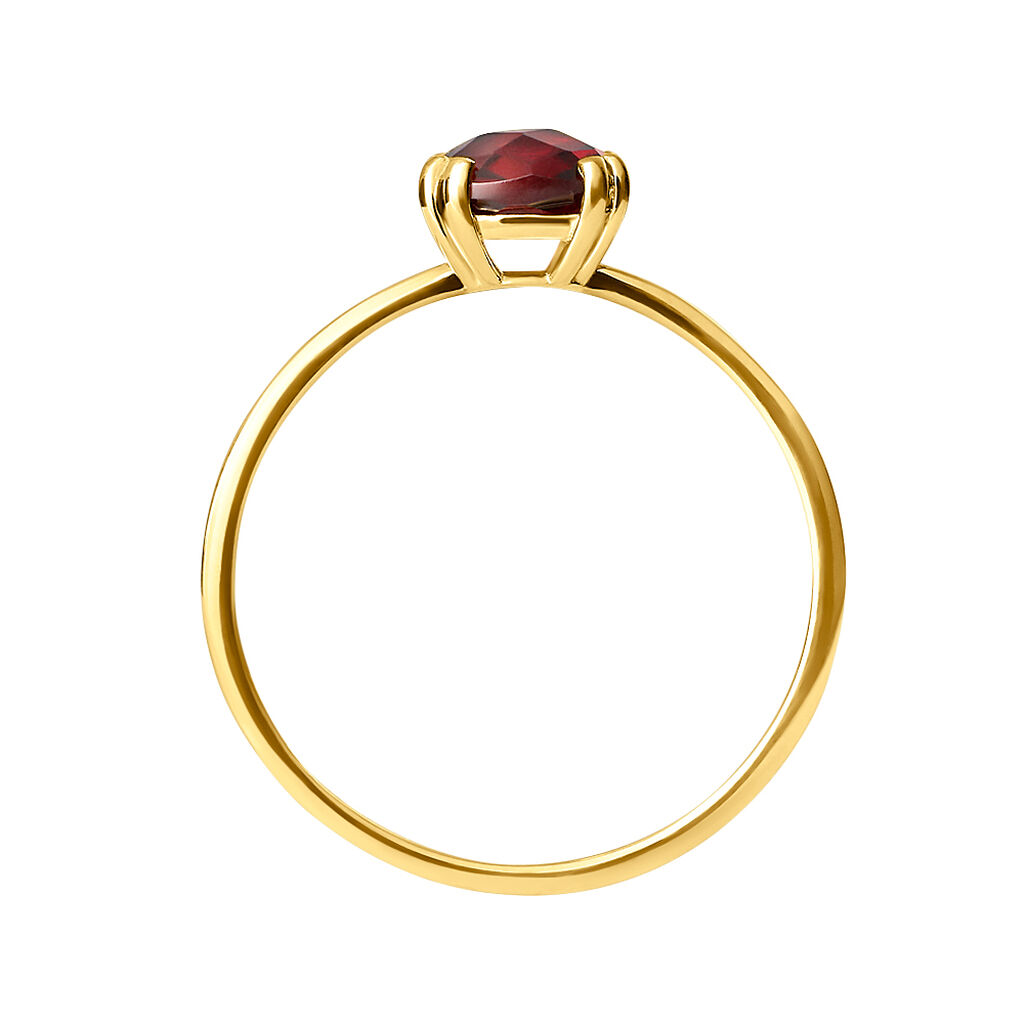 Anello Solitario Amélie Oro Giallo Granato Mozambico - Anelli con Pietre Donna | Stroili