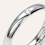 Fede Classica Leggera 3.6 mm Oro Bianco Diamante