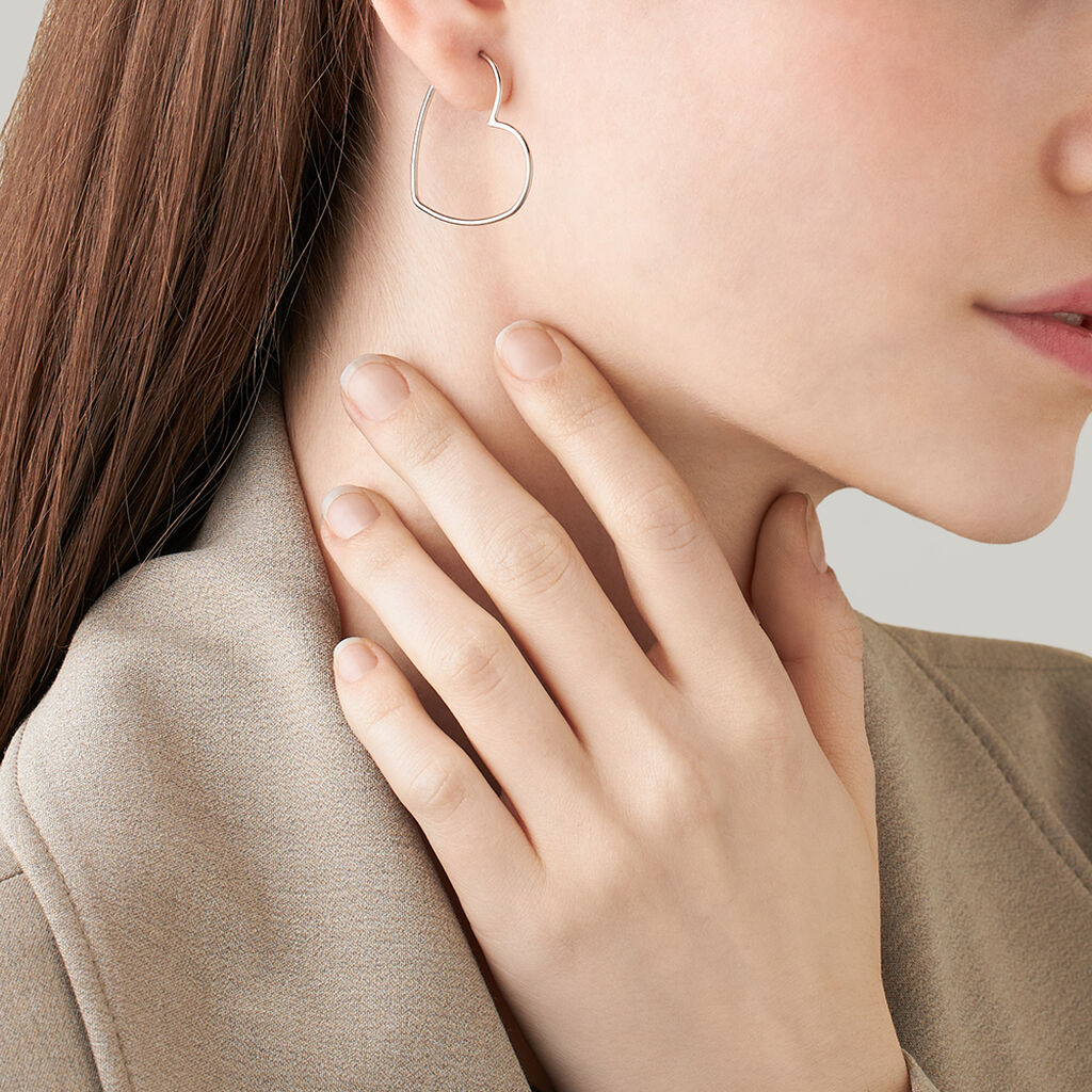 Orecchini A Cerchio Silver Collection Argento Rodiato