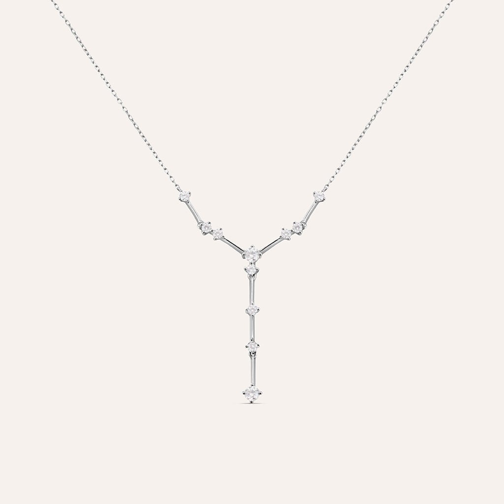 Collana Claire Oro Bianco Cubic Zirconia
